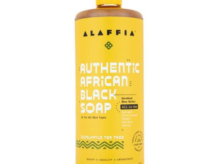 Alaffia - Authentic African Black Soap All-In-One Eucalyptus Tea Tree, 32 fl oz Fashion