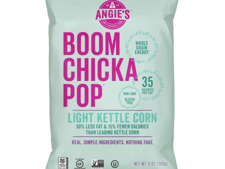 Angie s Boom Chicka Pop - Light Kettle Corn Popcorn, 5oz | Pack of 12 Online Sale