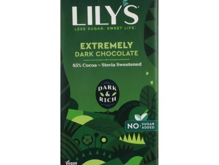 Lily s - 85% Extremely Dark Chocolate Bar -- 2.8 oz  | Pack of 12 Online