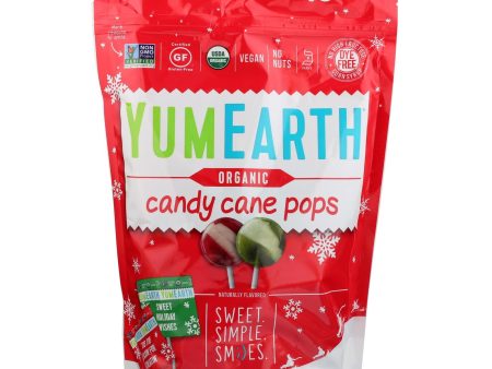 YumEarth, Organic, Candy Cane Pops, Wild Peppermint, 40 Pops
 | Pack of 18 Online Hot Sale