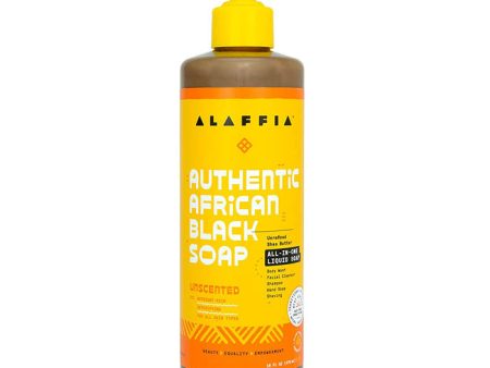 Alaffia - Authentic African Black Soap All-In-One Unscented, 16 fl oz on Sale