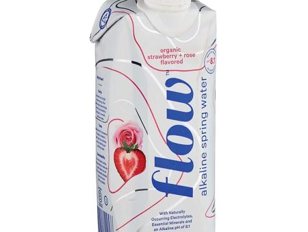 Flow Water - Organic Strawberry + Rose, 16.9 fl oz
 | Pack of 12 Fashion