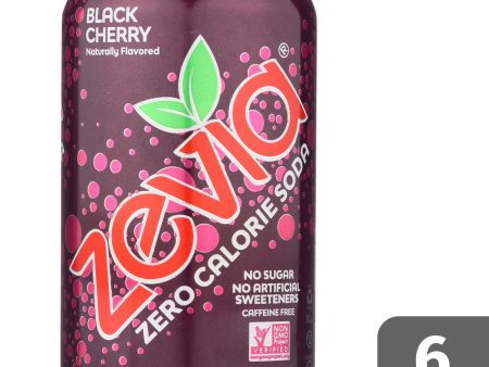 Zevia Natural Black Cherry Diet Soda, 6pk 
 | Pack of 4 Supply