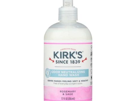 Kirk s - Odor Neutralizing Hand Soap Rosemary & Sage, 12 fl oz Online Sale