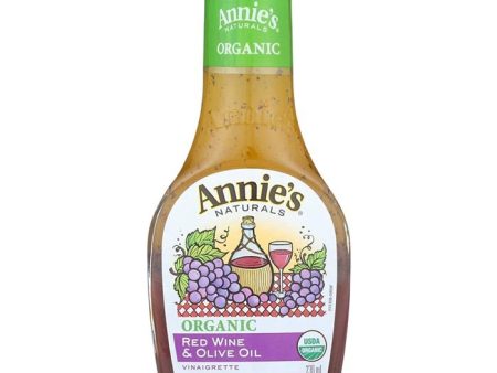 Annie s Homegrown - Organic Red Wine & Olive Oil Vinaigrette, 8 fl oz | Pack of 6 Online Hot Sale