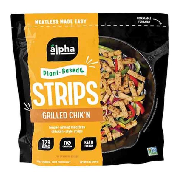 Alpha Foods - Grilled Chik n Strips, 8oz | Pack of 12 Online Hot Sale