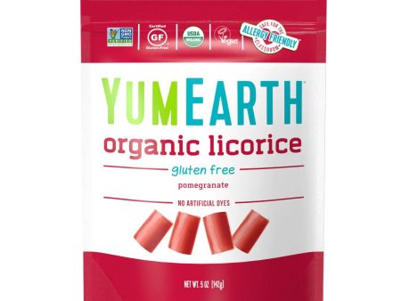 Yum Earth Organic Licorice Gluten Free Pomegranate — 5 oz | Pack of 6 Cheap