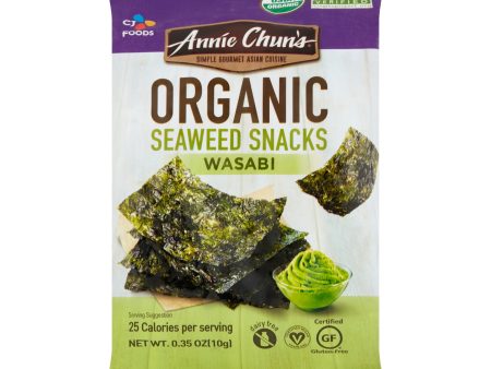 Annie Chun s Organic Wasabi Seaweed Snacks, 0.35 oz
 | Pack of 12 For Discount