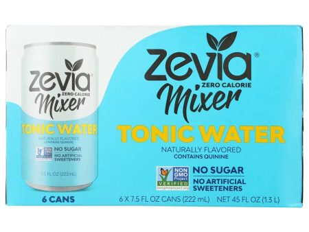 Zevia Mixer Tonic Water Zero Calories - 6 Pk, 7.5 oz
 | Pack of 4 on Sale