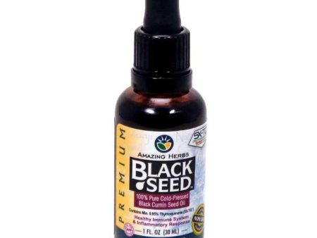 Amazing Herbs - Premium Cold-Pressed Black Cumin Seed Oil, 1 fl oz on Sale