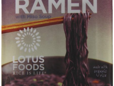 Lotus Foods Ramen Organic Forbidden Rice with Miso Soup 2.8oz | Pack of 10 Online now