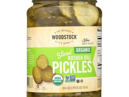 Woodstock Organic Kosher Sliced Dill Pickles 24 Fl Oz
 | Pack of 6 For Sale