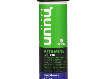 Nuun, Hydration, Vitamins + Caffeine, Effervescent Vitamin Supplement, Blackberry Citrus, 12 Tablets
 | Pack of 8 For Discount