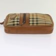 BURBERRYSs Nova Check Clutch Bag Canvas Beige Brown Auth ac2697 For Discount