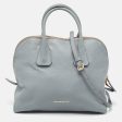 BURBERRY Light Blue Leather Greenwood Satchel Fashion