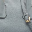 BURBERRY Light Blue Leather Greenwood Satchel Fashion