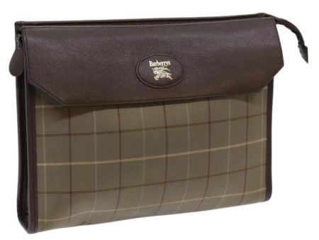 BURBERRYSs Nova Check Clutch Bag Canvas Beige Brown Auth bs13777 Online Sale