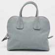 BURBERRY Light Blue Leather Greenwood Satchel Fashion