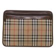 BURBERRYSs Nova Check Clutch Bag Canvas Beige Brown Red Auth ac2005 For Cheap