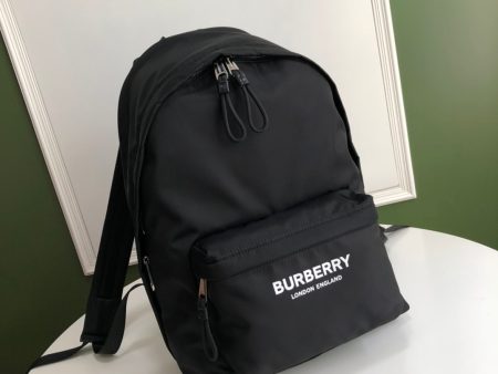 Burberry Logo Print Econyl  Backpack For Sale