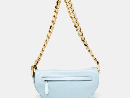 BURBERRY Light Blue Soft Leather Small Olympia Bag Discount