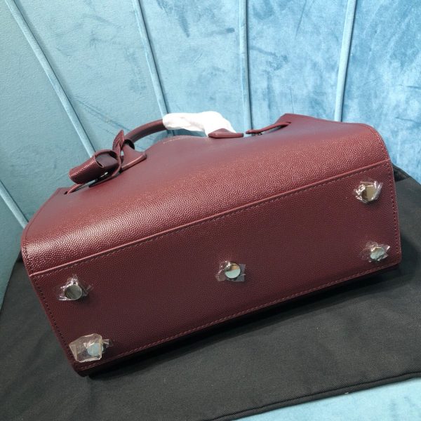 Yves Saint Laurent Sac De Jour Baby In Shiny Burgundy Fashion