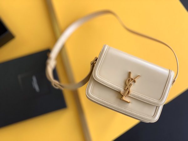 Yves Saint Laurent Solferino Small Satchel Bag Beige In Box With Gold Hardware Online now