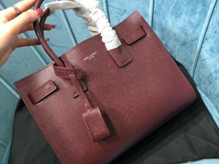 Yves Saint Laurent Sac De Jour Baby In Shiny Burgundy Fashion