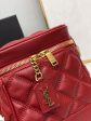 Yves Saint Laurent Vanity Bag In Carr Quilted Grain De Poudre Red  6.4in 16.5cm  649779DME276805 Online