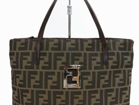 Indistinguishable  Fendi Tote Bag Brown Canvas Online Sale