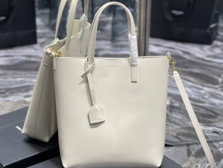 Yves Saint Laurent Shopping Bag White Toy In Supple Online