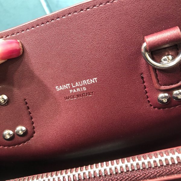 Yves Saint Laurent Sac De Jour Baby In Shiny Burgundy Fashion