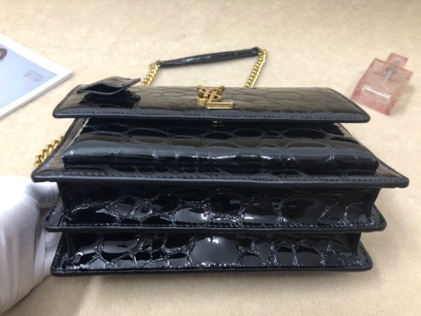 Yves Saint Laurent Sunset Chain Wallet Black Online Hot Sale