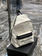 Yves Saint Laurent City Backpack In Canvas Unisex  13.8in 35cm White Fashion