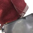 Yves Saint Laurent All-Over Monogram Bucket Bag Burgundy Cheap