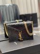 Yves Saint Laurent Cassandra Medium Chain Bag Black  8.6in 22cm on Sale