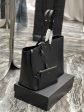 Yves Saint Laurent Shopping E W Tote Bag Black With Gold Hardware Cheap