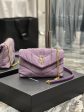 Yves Saint Laurent Puffer Toy Bag Blesched Lilac In Denim Online now