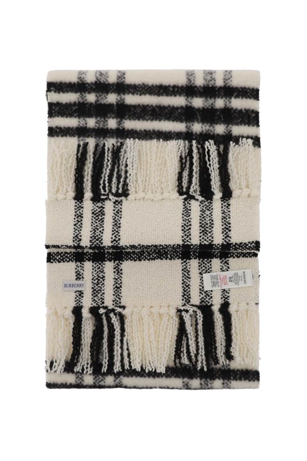 Burberry Check Wool Scarf Women For Cheap