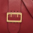 BURBERRY Red Leather Buckle Tote on Sale