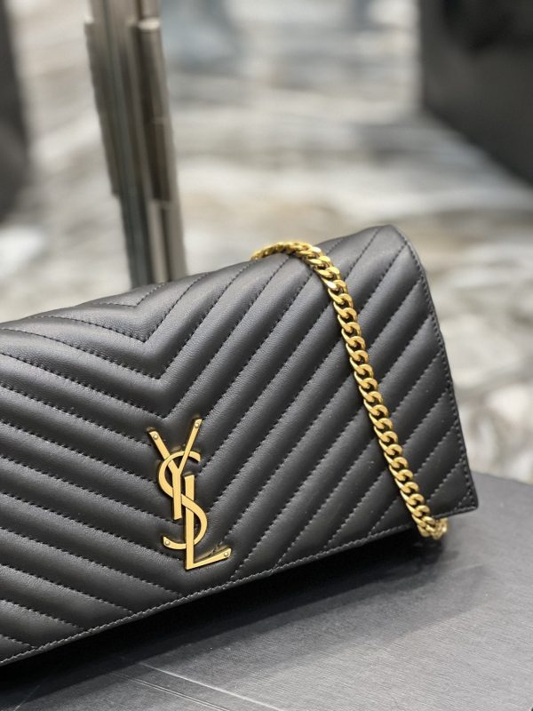 Yves Saint Laurent Kata 99 Chain Bag Black With Gold Hardware  10.2in 26cm Cheap