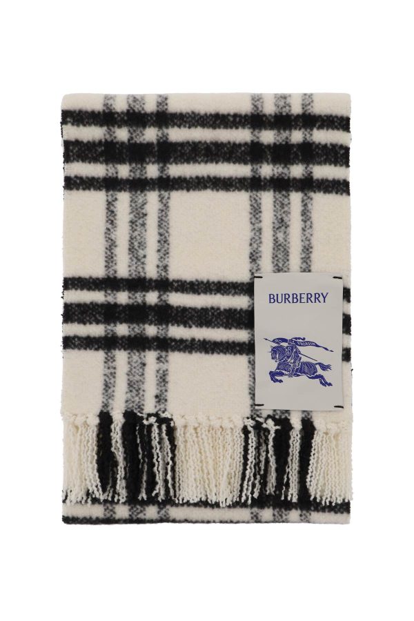 Burberry Check Wool Scarf Women For Cheap