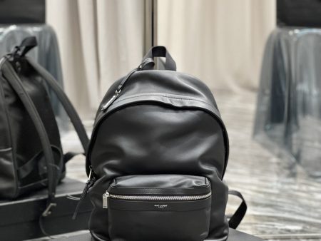 Yves Saint Laurent City Backpack In Unisex  13.8in 35cm Black Hot on Sale