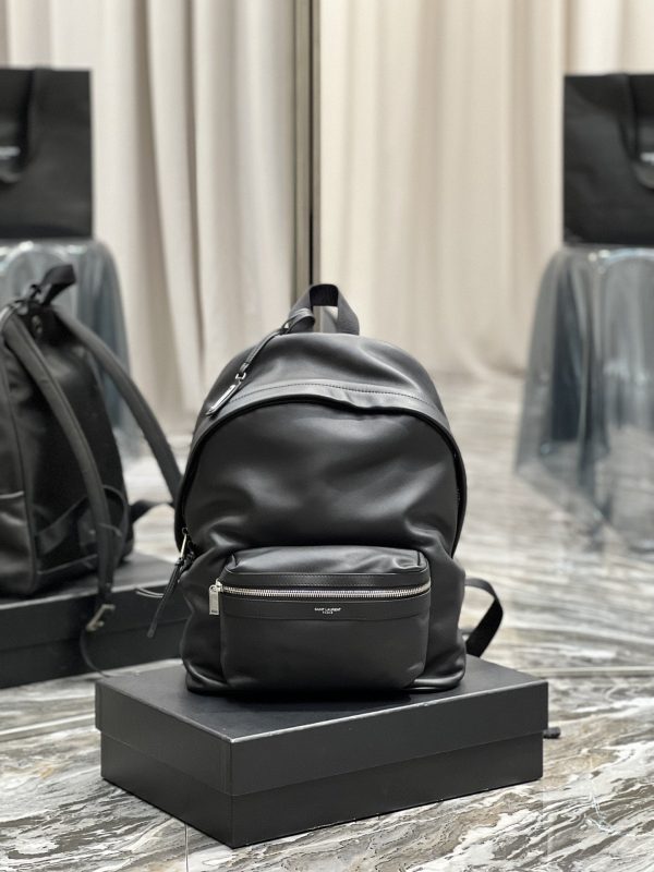 Yves Saint Laurent City Backpack In Unisex  13.8in 35cm Black Hot on Sale