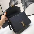 Yves Saint Laurent Cassandra Medium Top Handle Bag In Grain Black  9.6in 24.5cm Sale