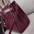 Yves Saint Laurent Sac De Jour Small In Embossed Crocodile Burgundy Online Hot Sale