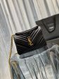 Yves Saint Laurent College Medium Chain Bag Black Gold Toned Hardware  9.4in 24cm Discount