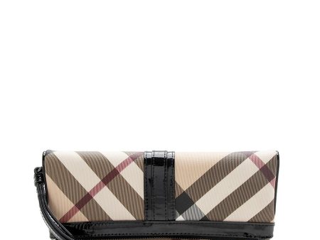 Burberry Nova Check Foldover Clutch (SHF-13128) Online Hot Sale