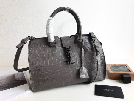 Yves Saint Laurent Monogram Cabas Small Gray Cheap