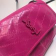 Yves Saint Laurent Niki Baby Chain Bag In Crinkled Vintage Dark Pink Hot on Sale